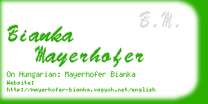 bianka mayerhofer business card